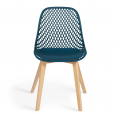 Set van 4 MANDY-stoelen met verschillende kleuren wit, groenblauw, donkergrijs en lichtgrijs