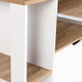 Keukentrolley COSI wit hout en legplanken van imitatiebeukenhout lengte 76 cm