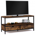 DAYTON tv-meubel in industriële stijl met verweerde houtlook 2 lades