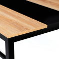 Eettafel DOVER voor 8 personen met zwarte centrale band en industrieel design 180 cm