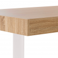 Eettafel PHOENIX voor 6 personen, hout en wit 160 cm