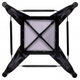 Set van 4 barkrukken LENY mat zwart metaal houten zitvlak stapelbaar stoere industriële look