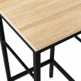 DETROIT set met bartafel en 2 hoge stoelen met industrieel design