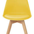 Set van 4 stoelen SARA mix kleur donkergrijs, lichtgrijs, wit en geel