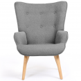 Scandinavische IVAR fauteuil in lichtgrijze stof