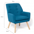 Scandinavische stoffen NAT fauteuil in blauwgroen