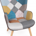 Scandinavische IVAR fauteuil met kleurrijk patchwork