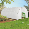 18M² witte hefbare tuintunnel kas met klamboe