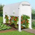 Reserve dekzeil 130gr/m² voor 3m² witte tomatenkas met 2 ramen + deur met rits