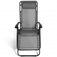Lot de 2 fauteuils de jardin inclinables RELAX grand confort gris anthracite