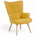 Scandinavische IVAR fauteuil in gele stof