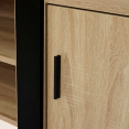 PHOENIX 2-deurs TV-meubel hout en zwart 140 cm