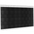 Set zwarte horizontale verduisteringslamellen van soepel PVC 35 M