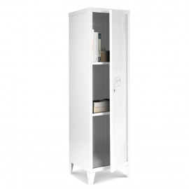 ESTER locker met witte metalen deur, industrieel ontwerp