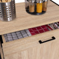 Buffet de cuisine 60 CM DETROIT meuble 2 portes design industriel + tiroir