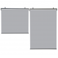 Lot de 2 stores enrouleurs L.124 x H. 225 CM pour pergola gris clair