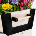 Vierkante moestuin kruiwagen BILLY houten zwarte afwerking bloembak 80 CM