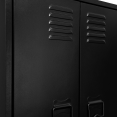 ESTER 2-deurs zwart metalen wandkast in industrieel ontwerp