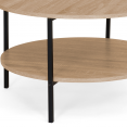 DETROIT rond dubbel blad salontafel, 70 cm, industrieel ontwerp