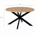 ALIX ronde salontafel met spinnenpoot 70 cm hout en zwart