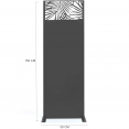Panneau décoratif universel 150 x 50 CM PALM gris semi ajouré en haut