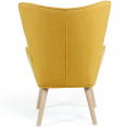 IVAR Scandinavische fauteuil met gele voetsteun