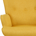 IVAR Scandinavische fauteuil met gele voetsteun