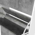 KLARK witte 3-deurs schoenenkast met betoneffect