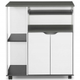 COSI keuken dressoir, wit hout en grijs blad L.76 CM