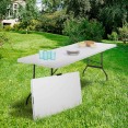 Set van 2 draagbare klaptafels, 180 cm, voor camping of recepties