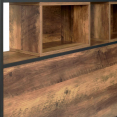 Tête de lit HAWKINS bois foncé 145 CM design industriel