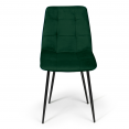 Set van 6 MILA stoelen in fluweelmix kleur groen x2, donkergrijs x2, lichtgrijs, geel