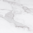 Ilot central UGO 110 cm effet marbre et noir ALASKA avec rangements