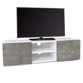 ELI wit TV-meubel met deuren met betoneffect 113 cm