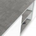 ELI TV-element met witte deuren en betonnen blad 113 cm