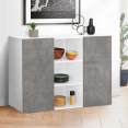 ELI wit 2-deurs dressoir met betoneffect 110 cm