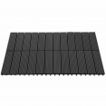 Set van 5 opklikbare terrastegels, houtcomposiet, zwart