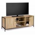 DETROIT 2-deurs TV-meubel in industrieel ontwerp 140 cm