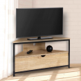 DETROIT hoek-TV-meubel met kast in industrieel design 100 cm