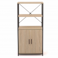 DETROIT 2-deurs dressoir met legplanken, industrieel ontwerp 125 cm