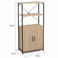 DETROIT 2-deurs dressoir met legplanken, industrieel ontwerp 125 cm
