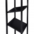 Range bûches vertical acier noir avec 2 étagères H.112 CM pour cheminée