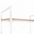 DETROIT 5-vaks plank 170cm industrieel ontwerp hout en metaal wit