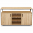 DETROIT 2-deurs dressoir met 3 legplanken, industrieel ontwerp 140 cm