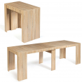 ORLANDO uitschuifbare consoletafel, 10-zits, 235 cm, hout met beukeneffect