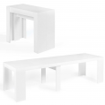 ORLANDO uitschuifbare consoletafel, 14 personen, 300 cm, wit hout