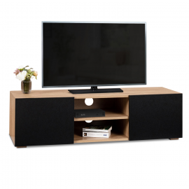 ELI beuken TV-meubel met zwarte deuren 113 cm