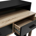 MAX uitschuifbaar bureau zwart hout en beuken look