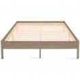 YAKUTA tweepersoons bedframe met lattenbodem in natuurlijk houteffect 140x190cm