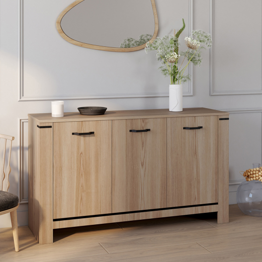 IDAHO 3-deurs dressoir met eigentijds design 140 cm